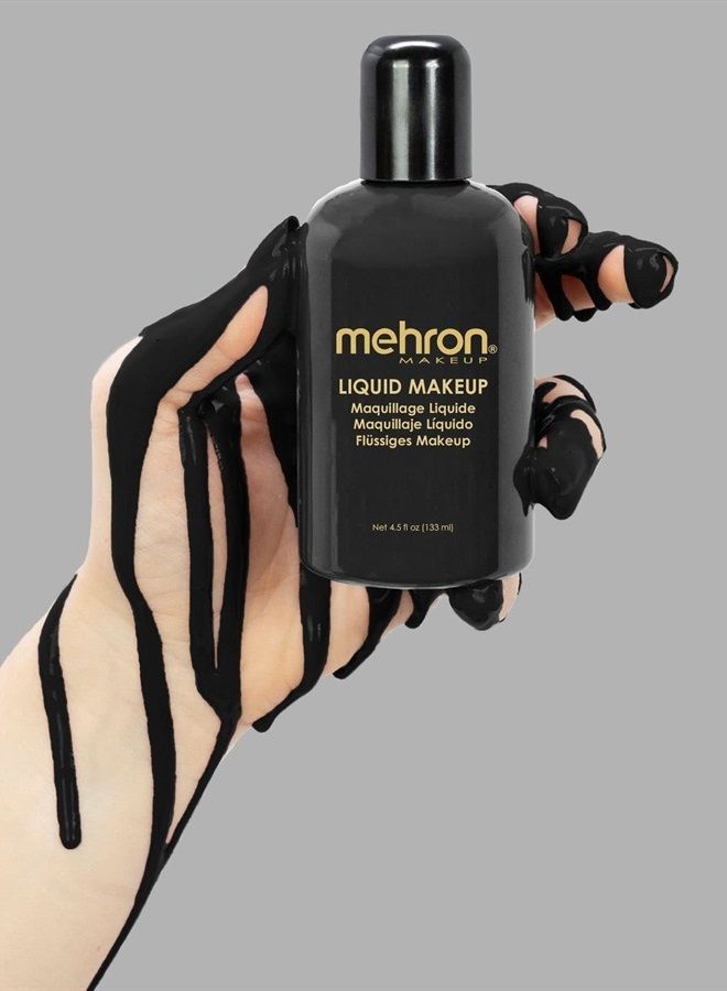 Makeup Liquid Makeup | Face Paint and Body Paint 4.5 oz (133 ml) (Black)