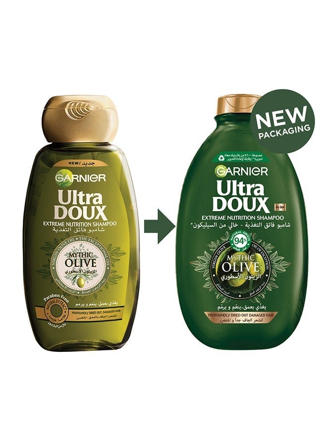 Ultra Doux Mythic Olive Extreme Nutrition Shampoo- 2x 400ml - image 2