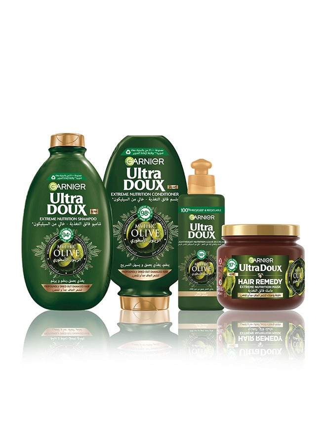Ultra Doux Mythic Olive Extreme Nutrition Shampoo- 2x 400ml - image 4