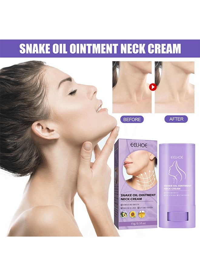Snake Oil Ointment Neck Cream, Firming and Lifting Neck Cream, Neck and Body Firming Lotion for Anti-Aging, Reducing Wrinkles, Removing Double Chin