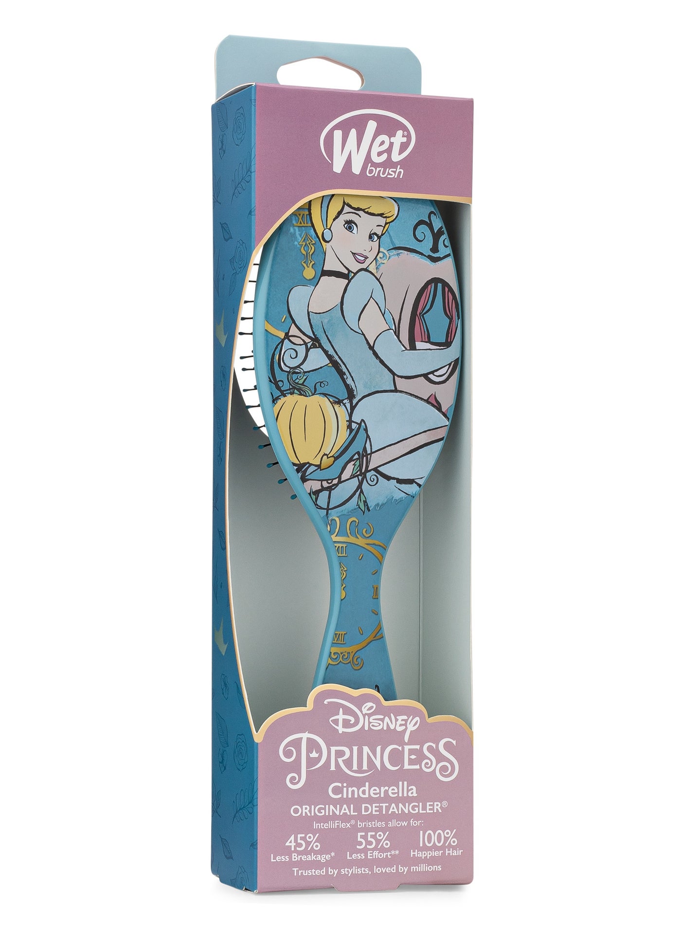 Wet Brush Disney Princess Cinderella Original Detangler – Ultra-Soft IntelliFlex Bristles – Pain-Free Detangling for Wet & Dry Hair – Reduces Breakage & Tangles – Ideal for All Hair Types