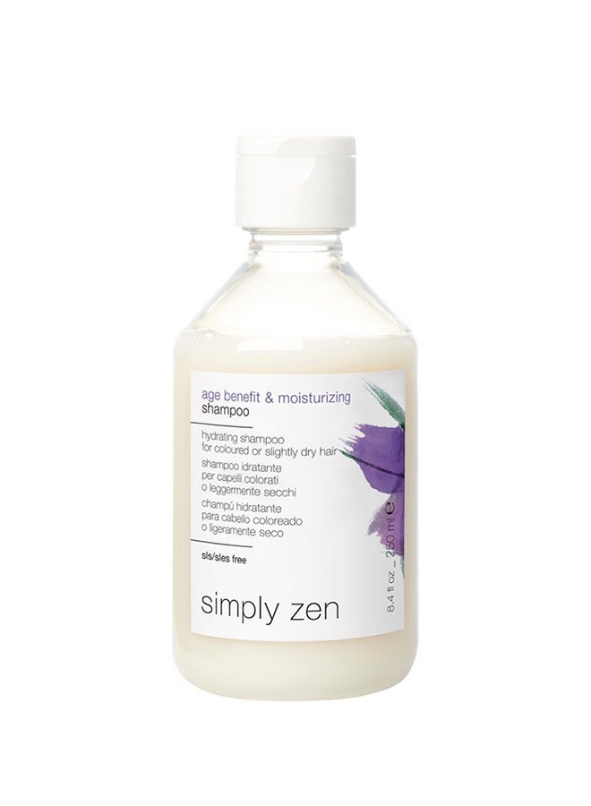 Simply Zen Age Benefit Shampoo 250ml – Anti-Aging Hydration for Mature Hair, Hyaluronic Acid, Nourishing Wash for Brittle Hair Relief 250ml