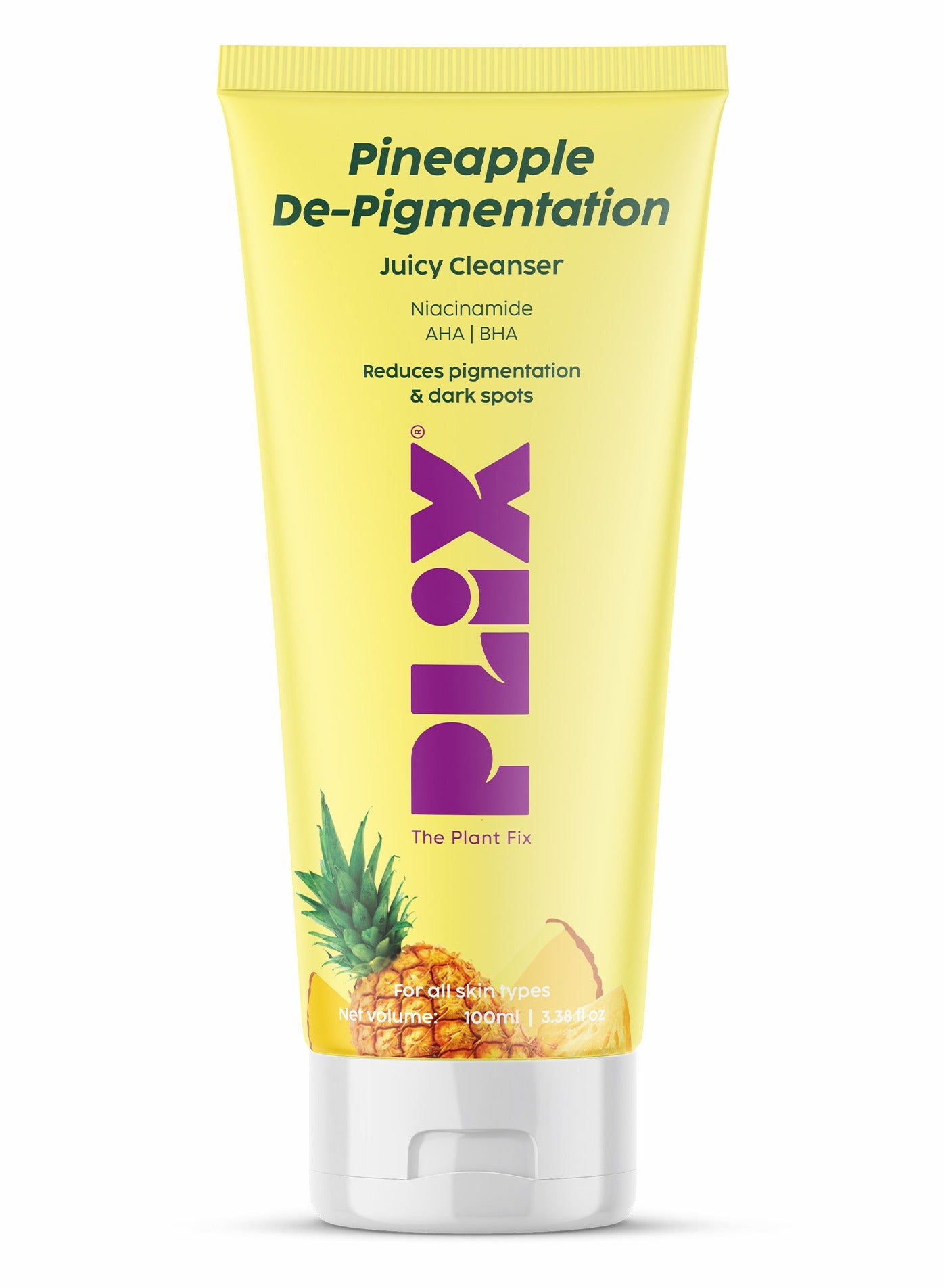 Pineapple Face Wash with Niacinamide, Targets Pigmentation & Dark Spots for All Skin Types, 100 ml