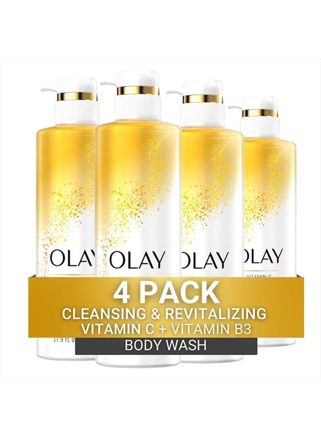 Olay cleansing & nourishing body wash with vitamin b3 and vitamin c 20 fl oz Pack of 4