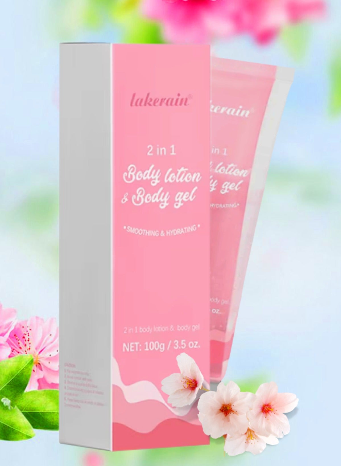 100g 2 in 1 Body Lotion and Body Gel Smooth Moisturizer for Skin Care with Peach Blossom Water Smooth Moisturizer for Skin Care with Peach Blossom Water Moisturizing Smooth Skin Lotion