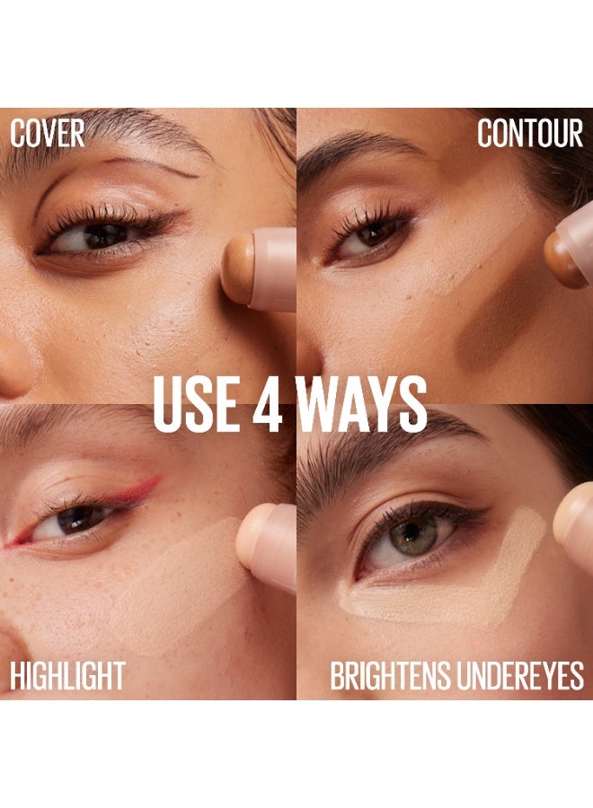 Maybelline New York Lifter Stix Multi-Use Face Stick – Creamy Swipe & Easy Blend – Naturally Sculpted Look – Shade 65 NU INT - image 3