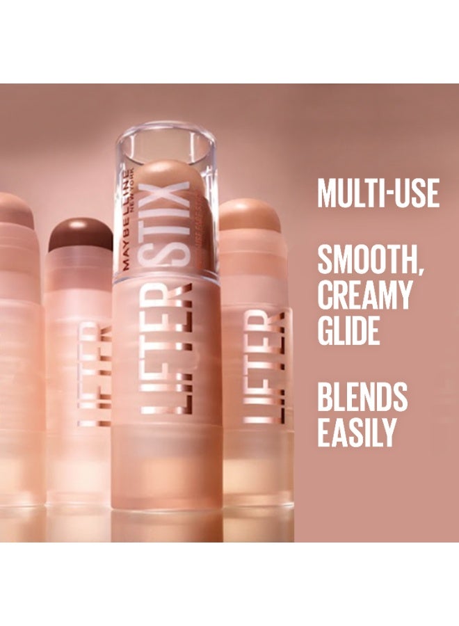 Maybelline New York Lifter Stix Multi-Use Face Stick – Creamy Swipe & Easy Blend – Naturally Sculpted Look – Shade 65 NU INT - image 4