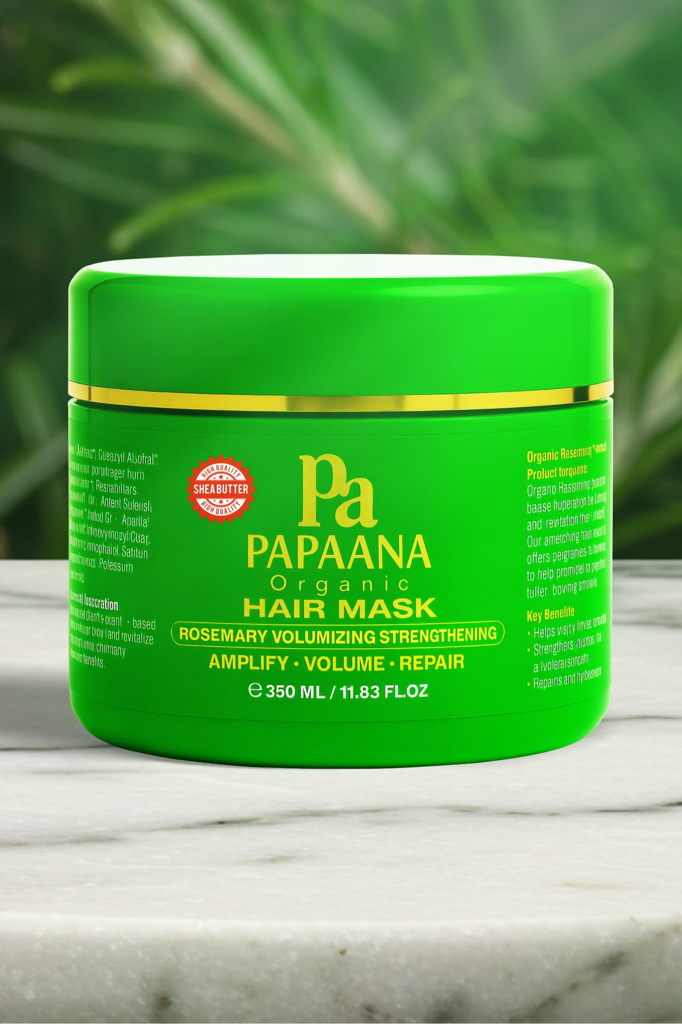 Rosemary Hair Mask with Shea Butter – 350ml, Scalp Rejuvenation & Nourishment for Improved Hair Growth & Strength with Shea Butter
