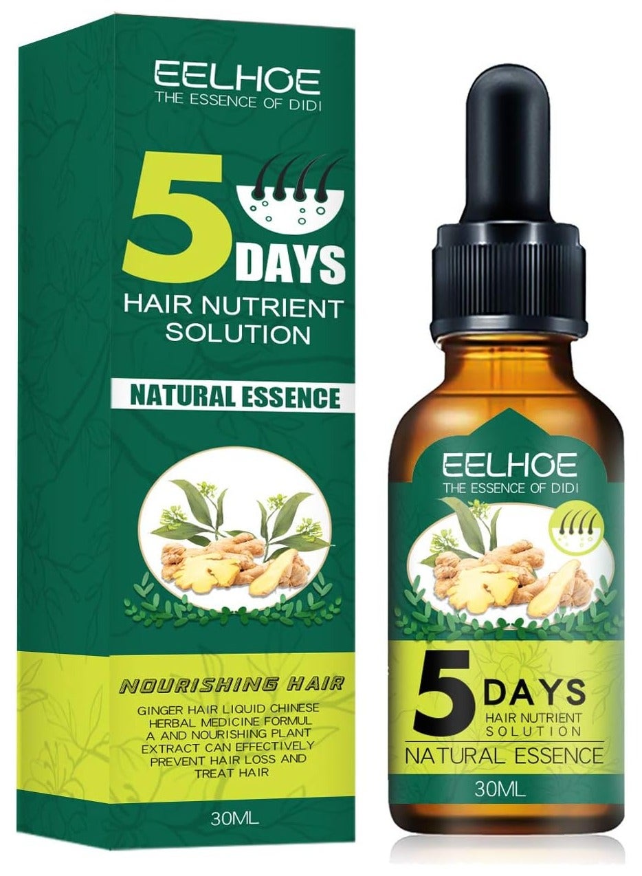Essence Hair Growth Oil,5 Day Hair Nutrient Solution,Shouga Essence Hair Growth Oil，Ginger Essential Oil Hair Growth for Anti-Hair Loss，Hair Oil for Growth and Thickness (1pcs)