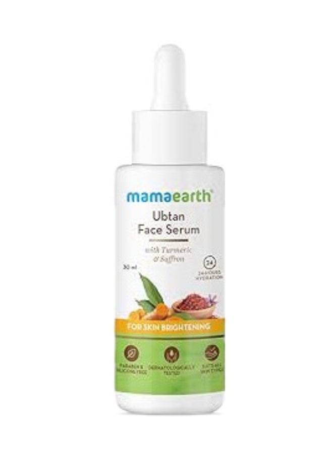 Ubtan Face Serum for Glowing Skin, with Turmeric and Saffron for Skin Brightening multi, 30 ml Pack of 1