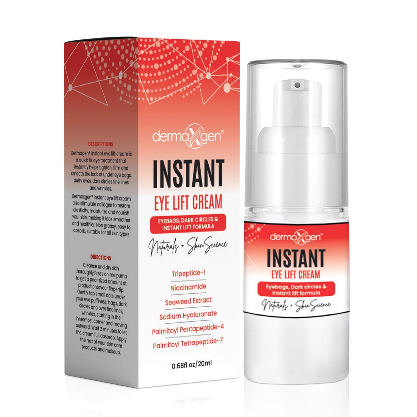 Rapid Reduction Eye Cream - Anti Aging Cream Treatment for Dark Circles - Instant Under Eye Moisturizer - Advanced Peptide Skin Tightening Formula - Instantly Removes Puffiness Wrinkles 20ml