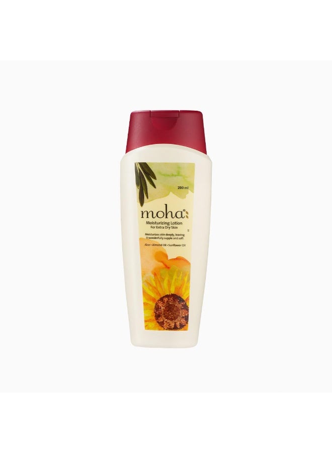 Moisturizing Lotion for extra Dry Skin Deep Moisture For Face & Body With Benefit of Aloe Gel, Almond, Coconut & Olive Oil - 200ml (Pack of 1)