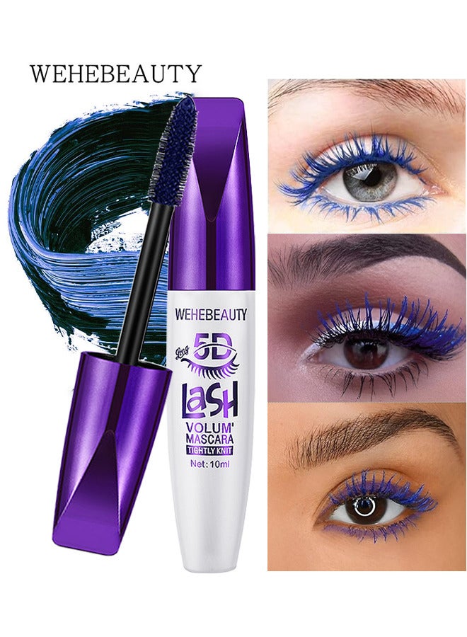 Extreme Big 5D Volume Lash Mascara Fiber Lash Extensions Colored Mascara Long Lasting Smudge Proof Non Clumping Curling Voluminous Mascara For Lengthening Charming Lashes - Blue