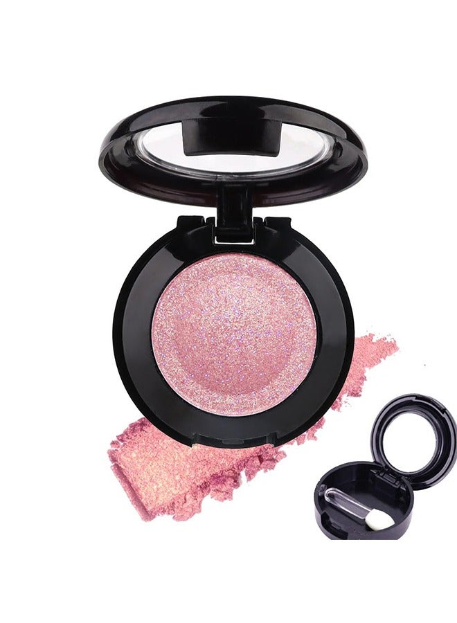 Single Nude Pink Matte Shimmer Eyeshadow,Bright High Pigment Intense Monochrome Eye Shadow,Comes With Eyeshadow Brush and Mirror,24 Hour Eye Makeup Longwear Waterproof,Blendable#11
