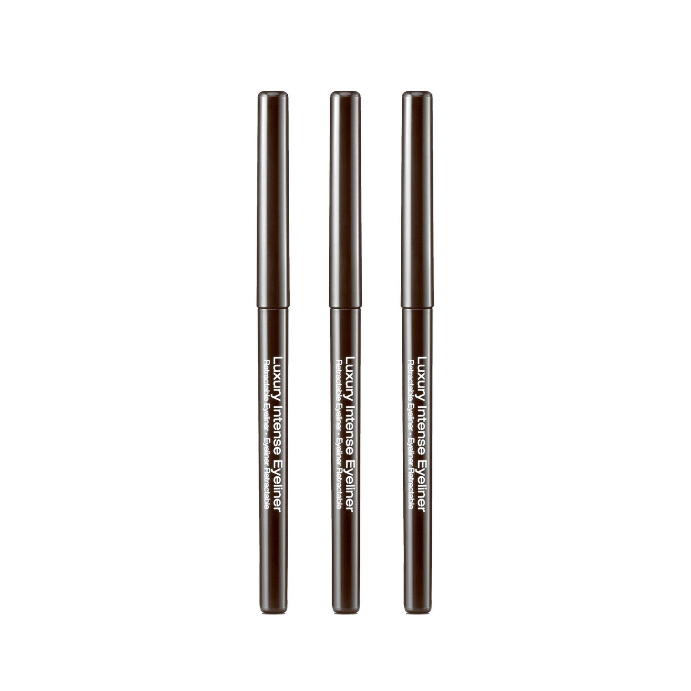 Kiss New York Professional Retractable Eyeliner, Luxury Intense Highly Pigmented Eye Makeup, Long-Lasting, Water-Resistant, Smudge-Proof, Smooth Gliding (3 PACK, Dark Brown)