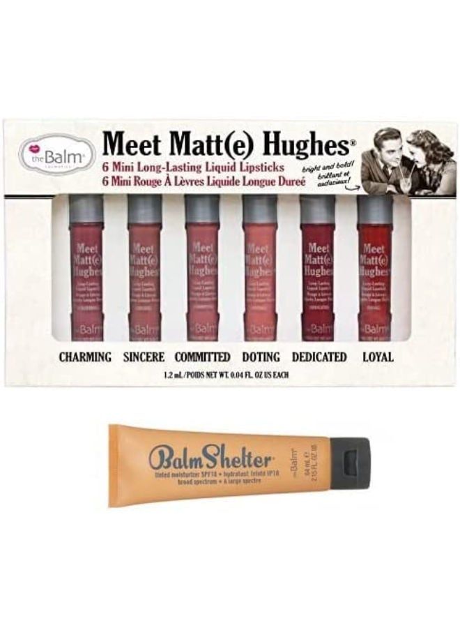 Set Of Mini Long Lasting Liquid Matte Lipstick #1 + Light Tinted Moisturizer Bundle