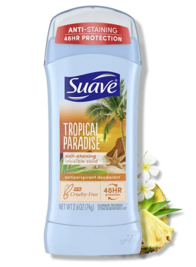 24 Hour Protection Invisible Solid Anti-Perspirant Deodorant, Tropical Paradise 74 g