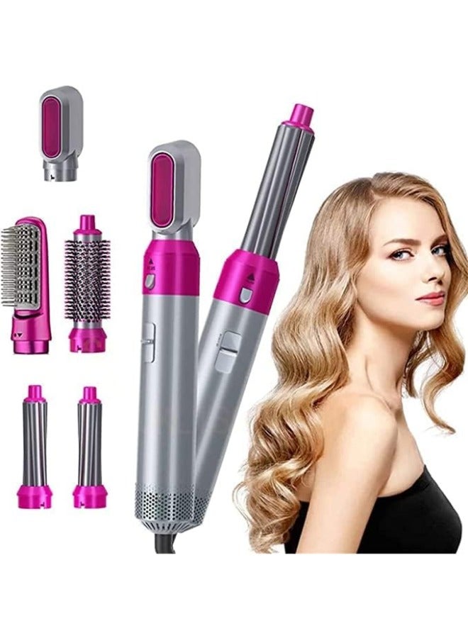 Hot/Electric Air Brush, Salon-Style Hair at Home  5-in-1 Styler Straightener, Volumizer, Curler - Advanced Negative Ion Tech, Multi functional Design, Compact & Safe Available on Noon