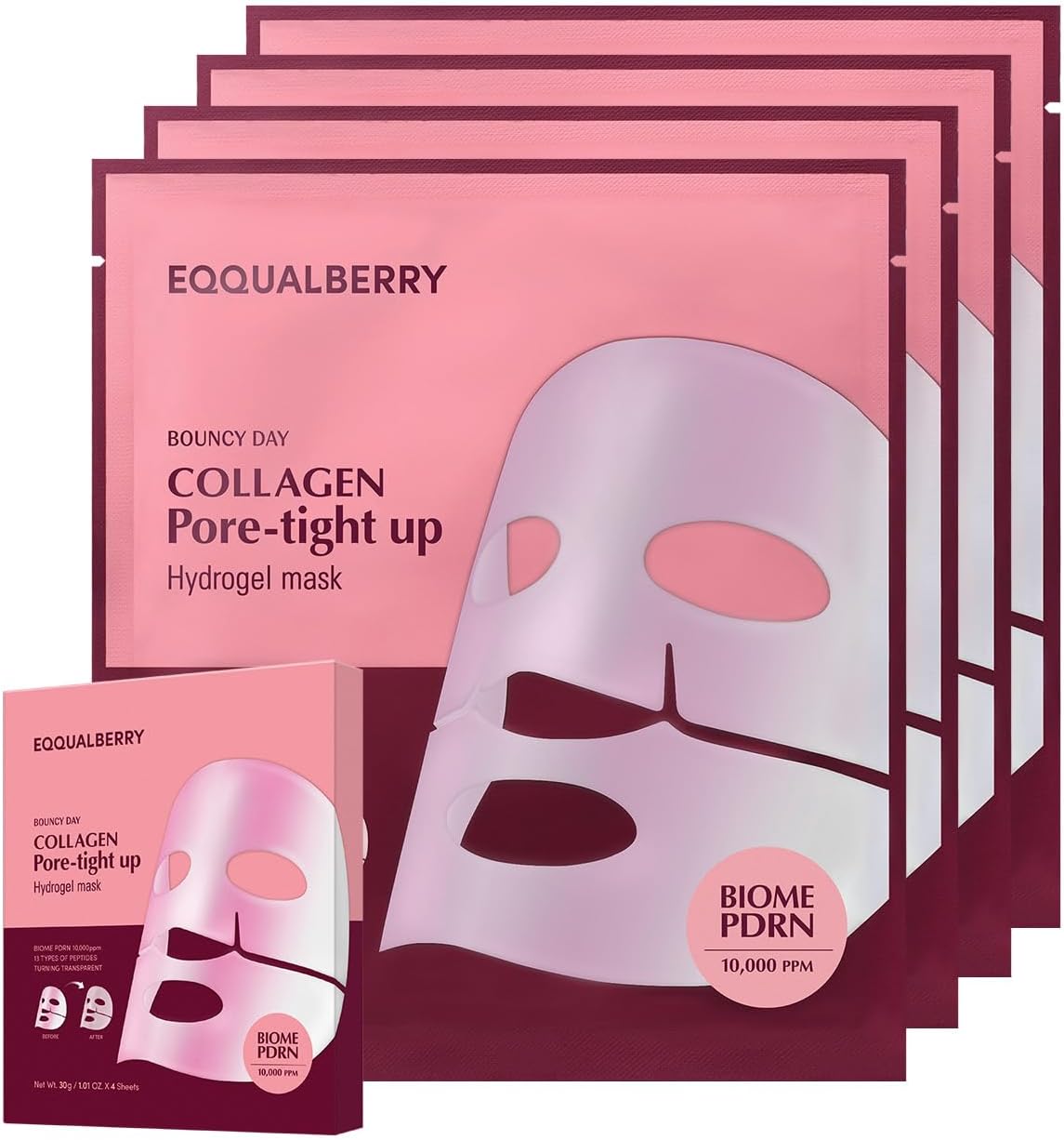 Collagen Pore-Tight Up Hydrogel Mask - 4 Sheets
