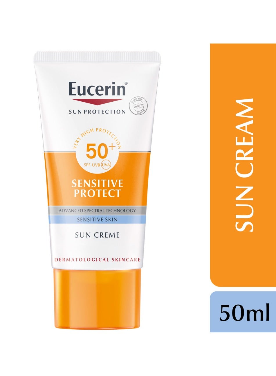 Eucerin Sun Cream SPF 50+ – Advanced UVA/UVB Protection & Hydration, 50ml