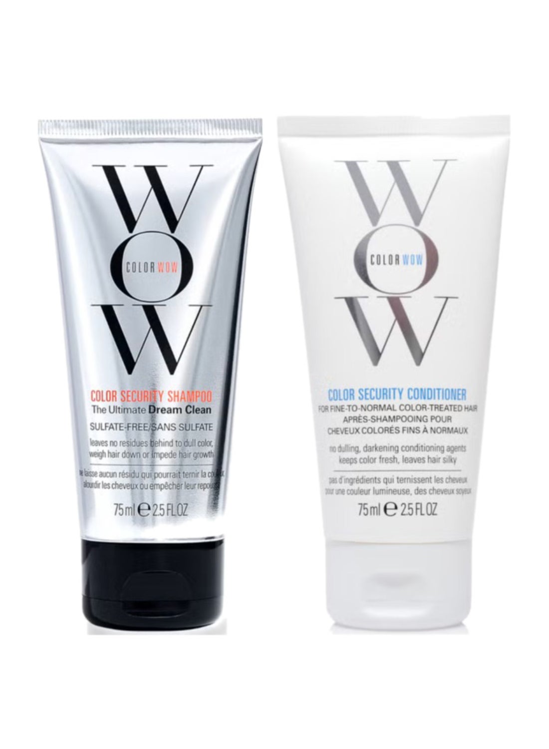 Security Shampoo and Conditioner Travel Duo, 2.5oz Each – Color-Safe Hair Set for Travel