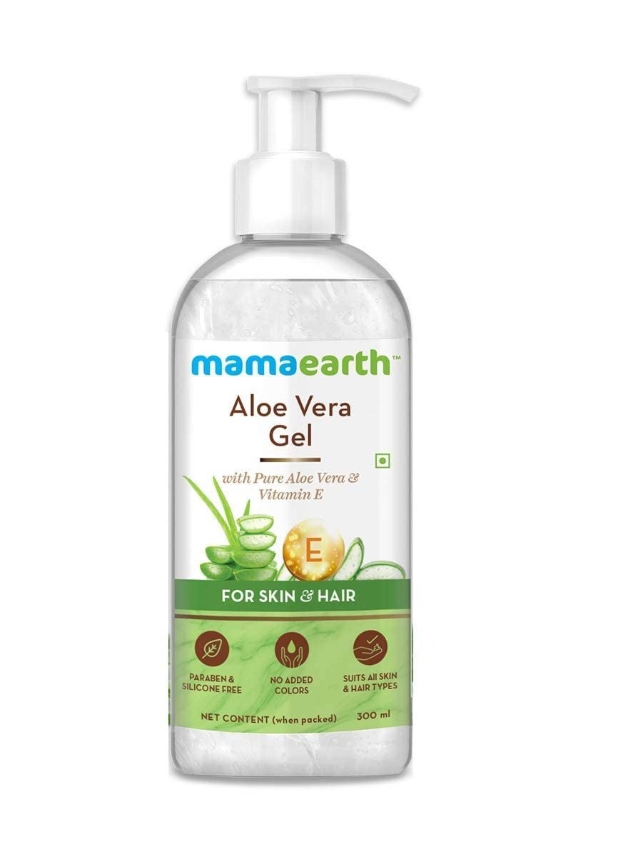 Mamaearth Aloe Vera Gel for Skin & Hair | With Pure Aloe Vera & Vitamin E | Hydrates Skin | Soothes Irritated Skin | Keeps Scalp Healthy | For Men & Women | 300 ml