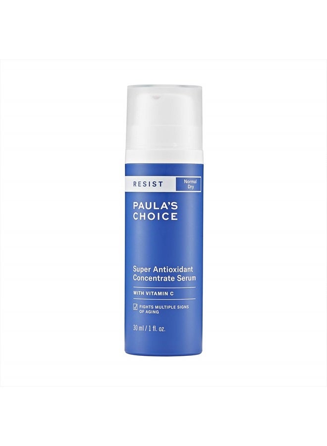 RESIST Super Antioxidant Serum with Vitamin C, Ferulic Acid & Coenzyme Q10, Anti-Aging Treatment for Dry Skin, 1 Ounce
