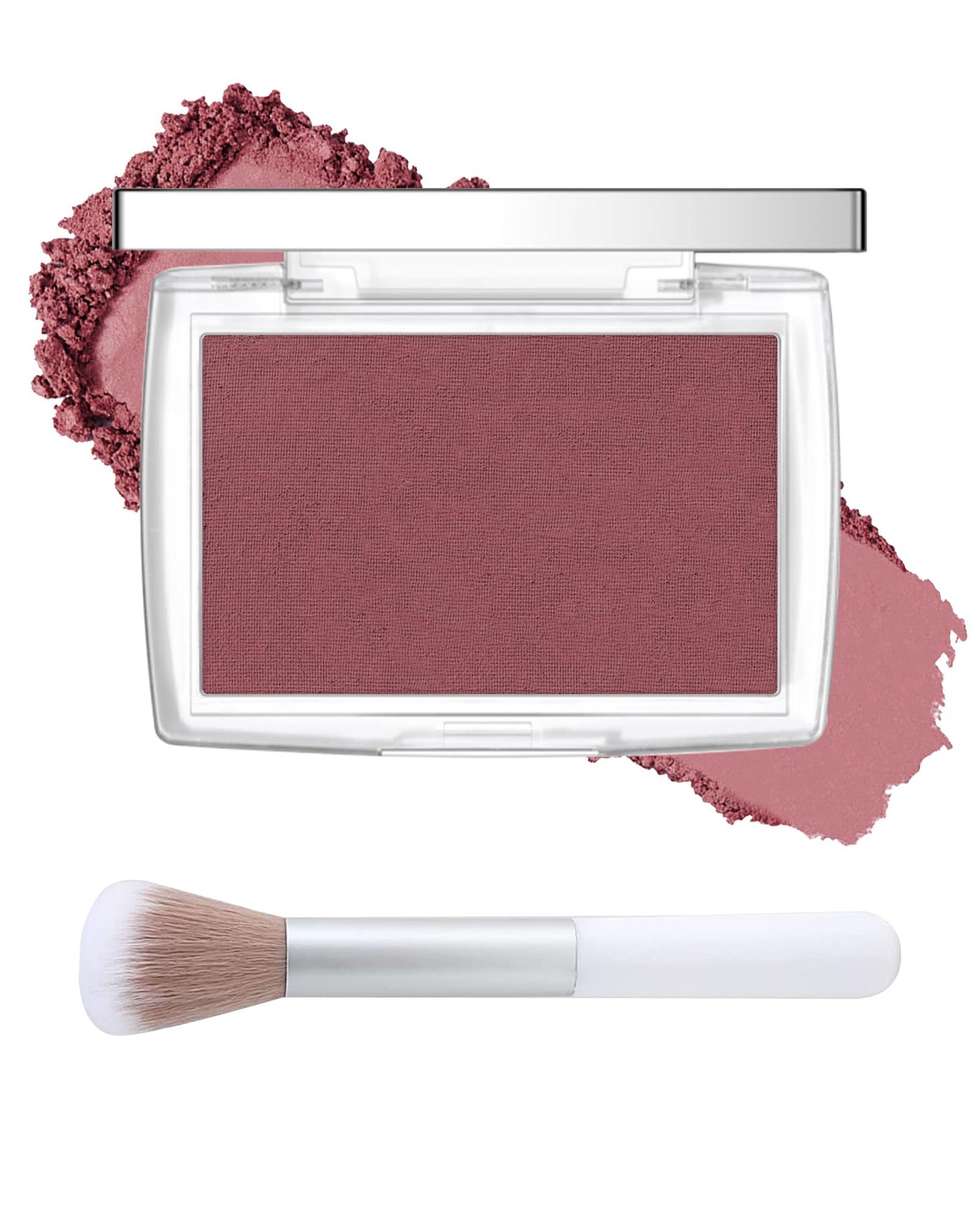 Powder Blush Palette, Matte Powder Makeup Blush for Cheeks, Natural Glow Face Blush Contour Palette, Lightweight, Smooth, Highly Pigmented Buildable Color, Long-lasting All-Day Face Enhancing -#Berry