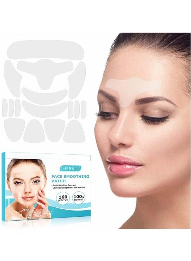 Collagen Wrinkle Patches for Face - 160 Anti-Aging Strips for Eyes, Mouth, Forehead, Effectively Reduces Wrinkles, Deeply Moisturizes & Nourishes Skin