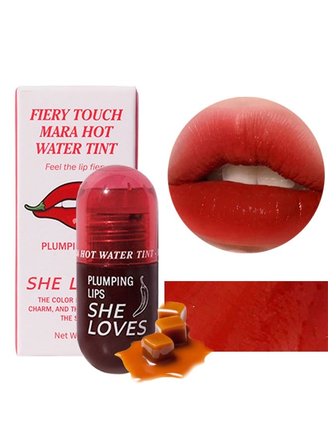 Plumping Lips-Feel The Lip Fiery, Hydrating Lip Care,Buxom Plant Lips Oil, Treatment Serum Volumizing For Dry Cracked Lips, Plumping Gloss Lips Filler Lip Mask，05# Caramel Honey