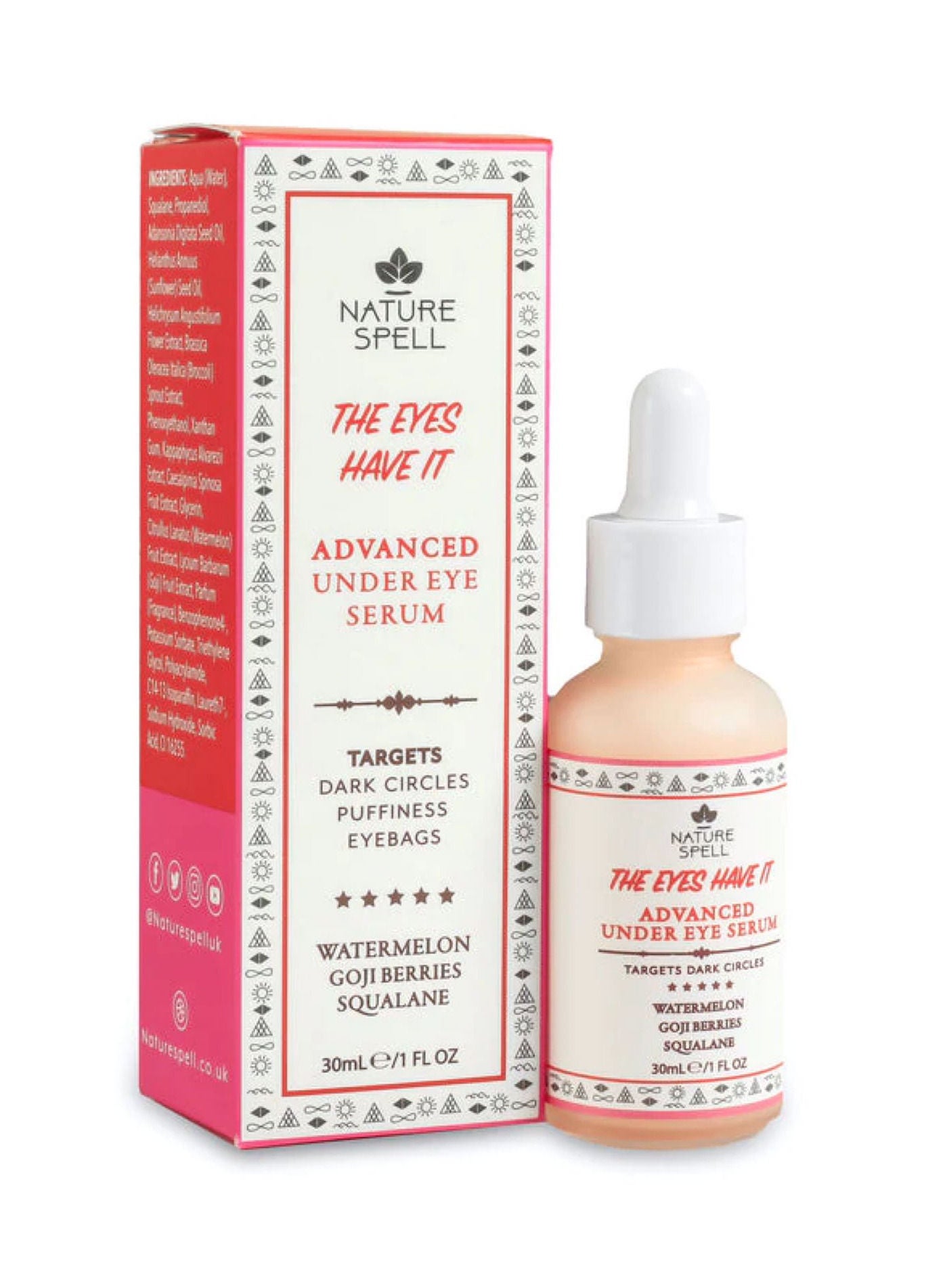 Nature Spell The Eyes Have It Advanced Under Eye Serum – 30ml | Reduces Dark Circles & Puffiness