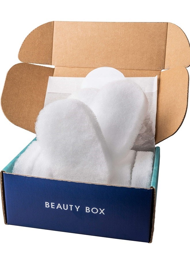 Body Exfoliation Beauty Box with Body Scrub Super Soft Exfoliating Bath Sponge Set, Gentle Skin Exfoliator & Dead Skin Remover, Shower Sponges for Women & Men, Shower Scrubber, Gift Box, 7pk