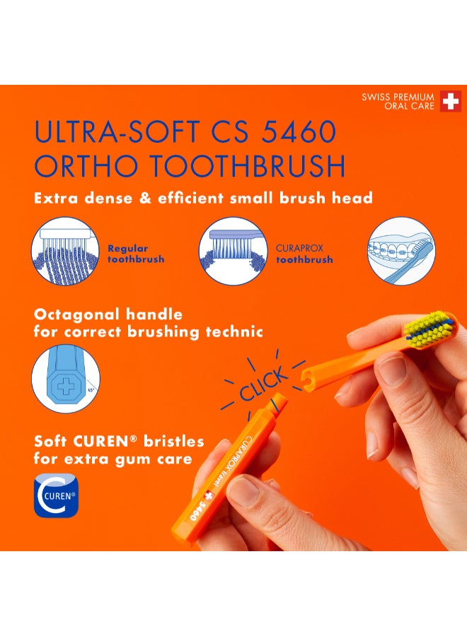 Travel Set Ortho Green I Includes CS 5460 Travel Toothbrush, 10ml Be You Toothpaste, CPS Prime 07 & 09 Interdental Brushes I Compact Oral Care Kit for On-the-Go - image 4