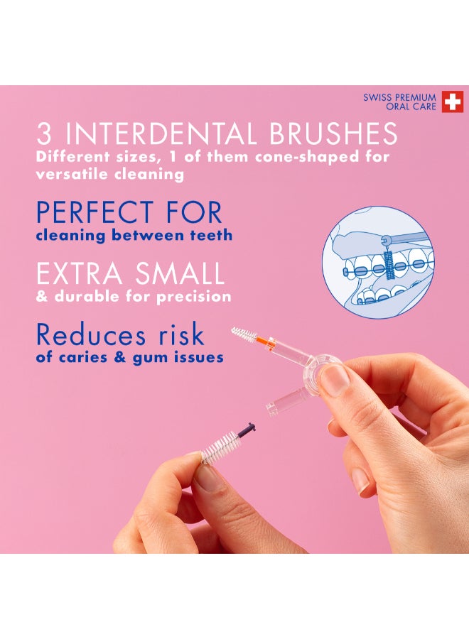 Travel Set Ortho Green I Includes CS 5460 Travel Toothbrush, 10ml Be You Toothpaste, CPS Prime 07 & 09 Interdental Brushes I Compact Oral Care Kit for On-the-Go - image 5
