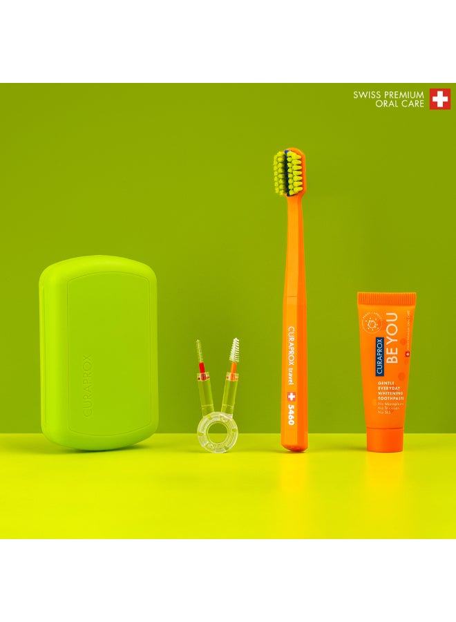 Travel Set Ortho Green I Includes CS 5460 Travel Toothbrush, 10ml Be You Toothpaste, CPS Prime 07 & 09 Interdental Brushes I Compact Oral Care Kit for On-the-Go - image 7