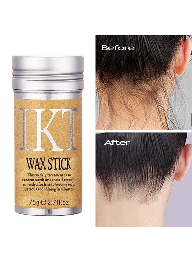 Hair Wax Stick Strong and Long Lasting Hold Non Greasy Styling Wax for Flyaways Edge Frizz Hair Suitable for Unisex
