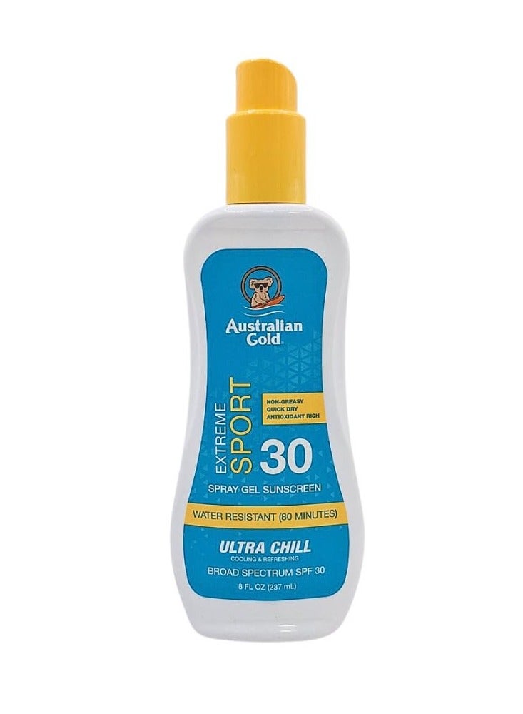 Australian Gold Spf 30 Spray Gel Sport Ultra Chill 237Ml