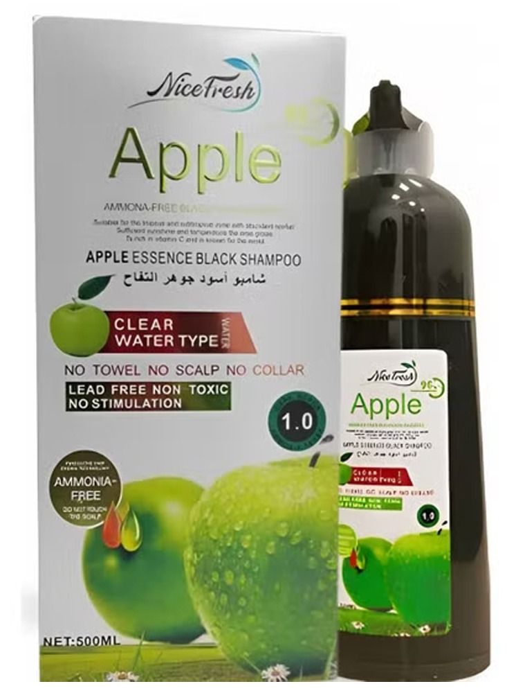 Natural Hair Color Shampoo Ammonia Free No.1 Dark Black 500ml