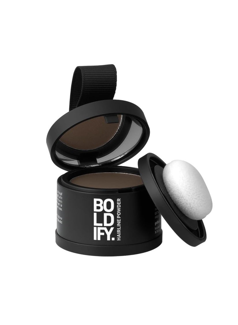 Hairline Root Touchup Powder For Instant Coverage – Conceals Thinning Edges And Gray Roots, Sweat And Rain Resistant, Dermatologist-Approved Scalp Safe Formula, Medium Brown (4G)