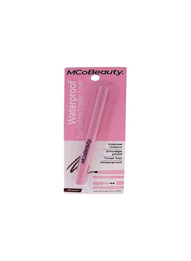 Waterproof Eye Define Crayon Liner - Glides On Smoothly To Creates A Precise, Intense Line - For Long-Wearing Pigment That Lasts All-Day - Blends And Softens Easily - Brown - 0.01 Oz