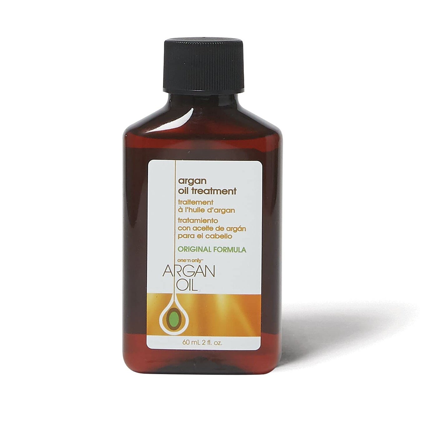 One 'n Only Argan Hair Oil, Lightweight, Non-Greasy Formula for All Types of Natural Hair, Wigs and Extensions. Adds Shine, Helps Tame Frizz 60 ml (2 oz) Convenient Travel