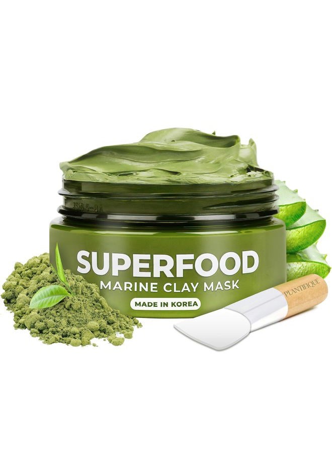 Korean Skincare Clay Mask – Hydrating Mud Mask with Avocado & Superfoods, Dermatologist-Tested for Face & Body – Vegan, 3.4 Oz/100ml