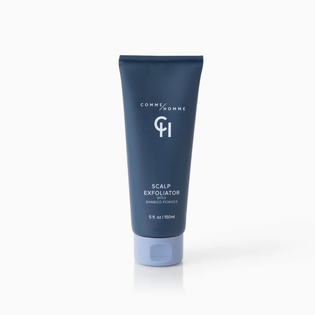 Comme Homme Scalp Exfoliator for Bald Men â€“ Detoxifying Pre-Shave Scrub with Bamboo, Glycolic Acid, Aloe & Caffeine â€“ Removes Dead Skin â€“ Anti-Aging â€“ 5 fl oz / 150 ml