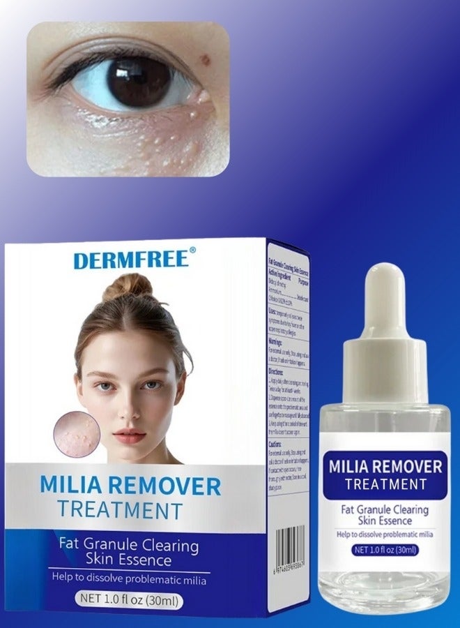 Milia Remover Treatment Fat Granule Clearing Skin Essence Smooth Skin Gentle and Moisturizing Fat Grain Removal Liquid Milia Spot Treatment Helps Dissolve and Reduce Milia Face Serum 30ml