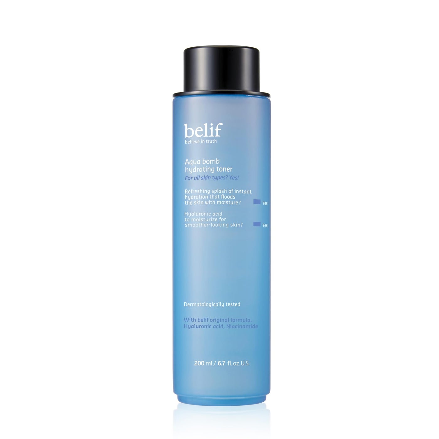 belif Niacinamide Hydrating Toner â€“ Aqua Bomb Lightweight Cooling Toner with Hyaluronic Acid, Soothing and Balancing Formula, Skin Barrier Repair and Radiant Skin, Korean Skincare, 5.07 fl oz