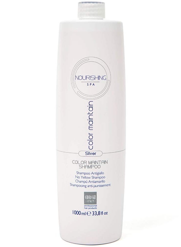 Ever Ego Italy Color Maintain Silver Shampoo For Bleached, Blonde and Grey Hair | Revitalizing And Moisturizing Hair Care Product For Men And Women | 1L Bottle