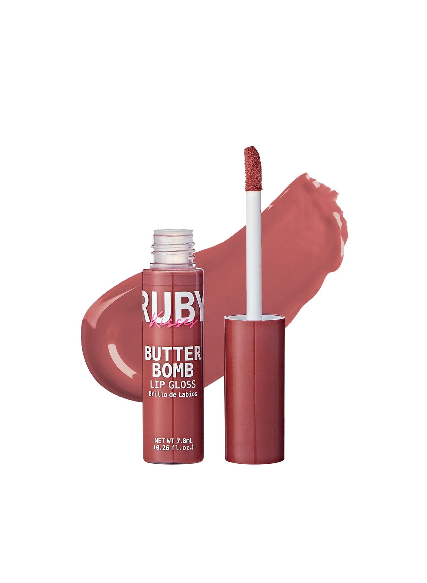 Lip Gloss Butter Bomb Gloss Non-Sticky Lip Gloss Vitamin E Natural Nude Lip Makeup - 7.8mL (0.26 US fl.oz) (Blind Date)