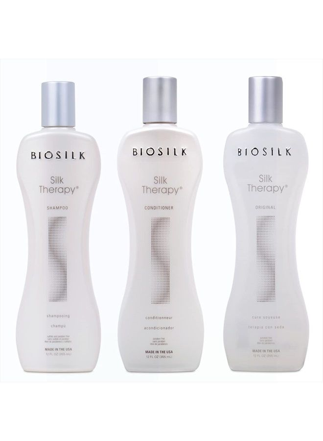 3 Piece Silk Therapy Shampoo, Conditioner and Serum Kit