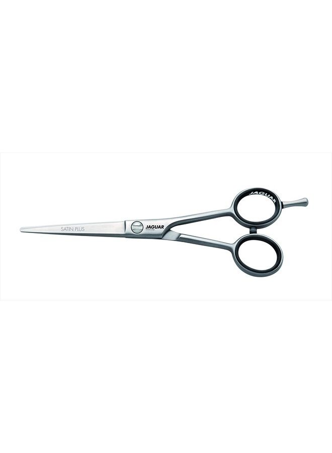 Jaguar Shears White Line Satin Plus 5.5 Inch Professional Steel Hair Cutting & Trimming Scissors for Salon Stylists, Beauticians, Hairdressers and Barbers, Classic Design, Made in Germany