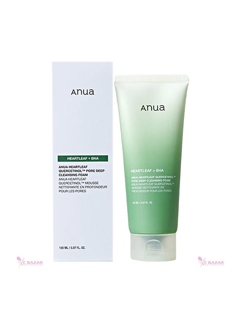 ANUA HEARTLEAF QUERCETINOL PORE DEEP CLEANSING FOAM 150ml